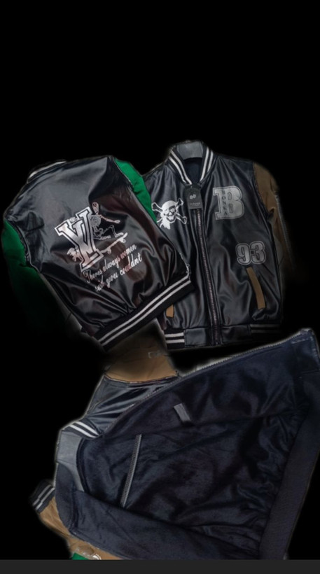 کاپشن پسرانه چرم پاییزه